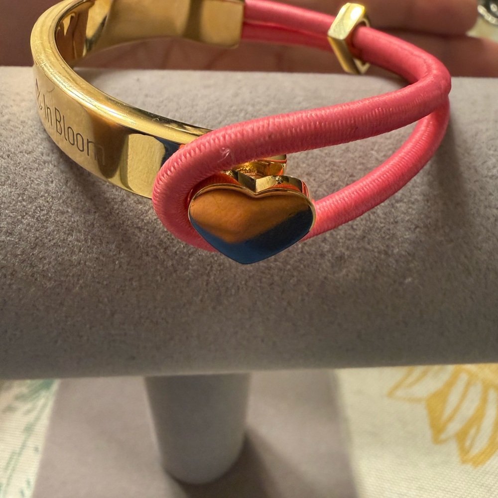In Bloom Gold and Pink Bracelet - Picture 2 of 7